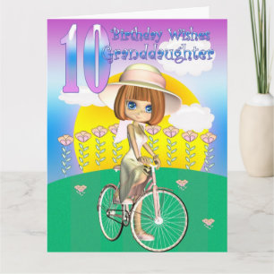 Carte Grandgirl 10th Birthday Card avec petite fille