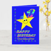 Carte Grandgirl 1ère étoile d'anniversaire (Fleur jaune)