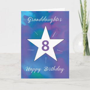 Carte Grandgirl 8e anniversaire White Shining Star