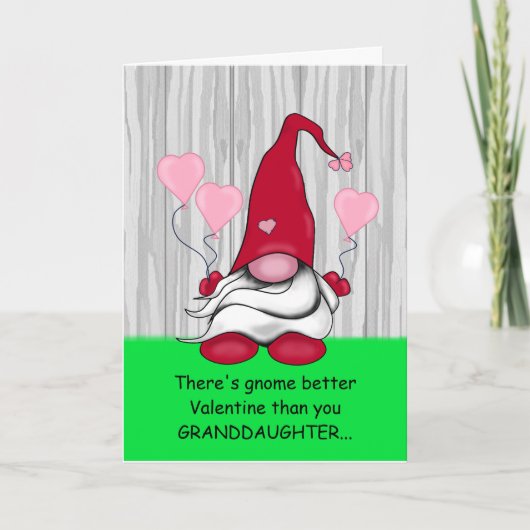 Carte Grandgirl Gnome Valentine's Card (Devant)