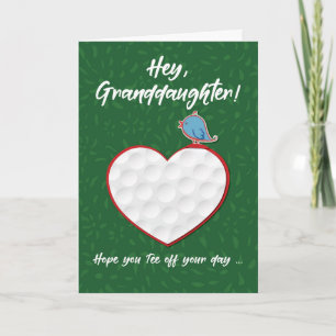Carte Grandgirl Golf Sports Coeur Valentine Preteen