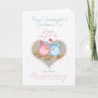 Grandgirl & Grandson-in-Law Anniversaire Card W