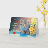 Carte Grandgirl Love Valentine Kitten Jaune Daisées (Fleur jaune)