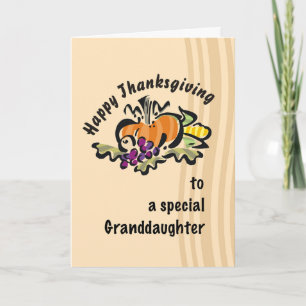Carte Grandgirl Thanksgiving avec Citrouille
