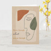 Carte Grandir à travers ce que vous traversez (Fleur jaune)