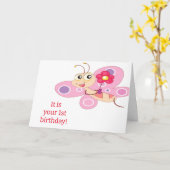 CARTE GRANDIR SI VITE/SI DOUX VOUS ÊTES "1 AUJOURD'HUI" (Fleur jaune)