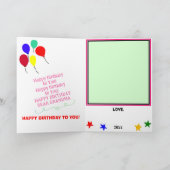 Carte Grandma Anniversaire Cupcakes Ombre Stripes (Intérieur)