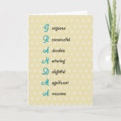 Carte Grandma anniversaire texte d'appréciation (Devant)