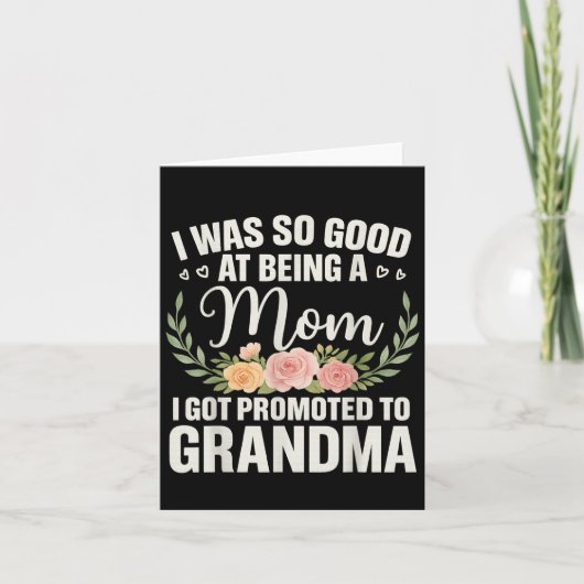 Carte Grandma Art Pour Maman Femmes Grand-Mère Promu À (Devant)