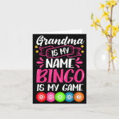 Carte Grandma Bingo Player Funny Bingo Quote Design  (Fleur jaune)