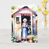 Carte Grandma mignonne Jardin Fleur Shore Anniversaire (Fleur jaune)