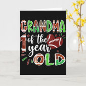 Carte Grandma Of The 1 Year Old Football 1st Birthday Bo (Fleur jaune)