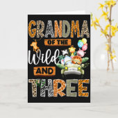 Carte Grandma Of The Wild And Three 3rd Birthday Boy Saf (Fleur jaune)