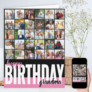 Carte Grandma Photo Collage 31 Photo Joyeux Anniversaire