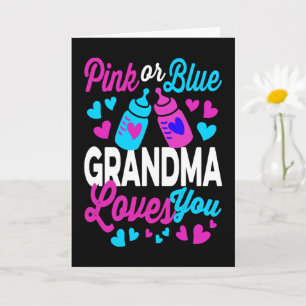 Carte GRANDMA rose ou bleu vous aime   Gardien du genre