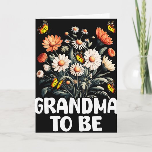 Carte Grandma To Be, New Baby Pregnancy Announcement Rev (Devant)