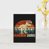 Carte Grandmomsaurus T Rex Dinosaure Grand-mère Saurus M (Fleur jaune)