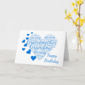 Carte Grandmother Inspational Birthday Heart (Fleur jaune)