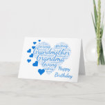 Carte Grandmother Inspational Birthday Heart<br><div class="desc">Fun Grandmother Grandma Birthday with this card full of words that describe her in another language heart shape.</div>