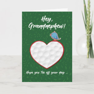 Carte Grandnephew Golf Sports Coeur Valentine Preteen
