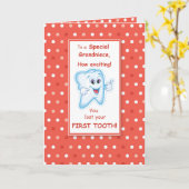 Carte Grandniece Lost First Tooth Félicitations (Fleur jaune)