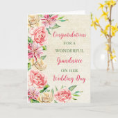 Carte Grandniece Wedding Day Félicitations (Fleur jaune)