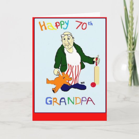 CARTE GRANDPA 70E ANNIVERSAIRE (Devant)