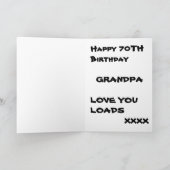 CARTE GRANDPA 70E ANNIVERSAIRE (Intérieur)