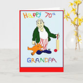 CARTE GRANDPA 70E ANNIVERSAIRE (Fleur jaune)