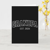 Carte Grandpa Est. 2026 1st Time Grandp To Be Baby Annou (Fleur jaune)