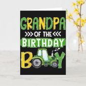 Carte Grandpa Of The Birthday Boy Tractors Farm Trucks F (Fleur jaune)