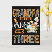 Carte Grandpa Of The Wild And Three 3rd Birthday Boy Saf (Fleur jaune)