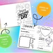 Carte Grandparents Day Coloring Card: Fill-in-the-Blank 