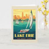 Carte Grands Lacs | Lac Érié (Fleur jaune)
