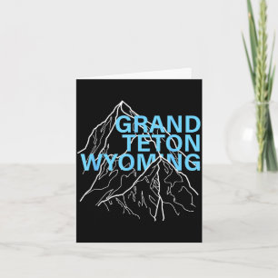 Carte Grands pics de Teton Wyoming ligne minimaliste