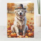 Carte Grands Pyrénées À L'Automne Feuilles L'Art Thanksg (Devant)