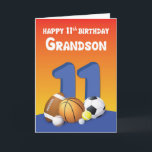 Carte Grandson 11e anniversaire Sports Balls<br><div class="desc">Jetez un message d'anniversaire amusant à votre petit-fils qui aura onze ans bientôt. Une carte avec différentes sortes de boules serait parfaite pour un fanatique du sport comme lui. Obtenez-lui cette carte aujourd'hui pour lui saluer un joyeux 11e anniversaire.</div>