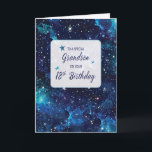 Carte Grandson 18e Anniversaire Etoiles en Galaxy Sky<br><div class="desc">Cette carte présente un ciel galaxique fascinant, orné d'innombrables étoiles chatoyantes, représentant le potentiel sans limite d'une jeune vie qui commence tout juste à se développer. Sur le devant, un message audacieux et festif, souhaitant un joyeux 18e anniversaire à un petit-fils chéri. La combinaison de la toile de fond cosmique...</div>
