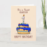 Carte Grandson 1er anniversaire, 1 sur le gâteau bleu do<br><div class="desc">Votre petit-fils adorable aura bientôt son premier anniversaire. Pour fêter avec lui ce jour très spécial,  vous devriez lui envoyer cette carte mignonne avec un gâteau à glace bleu sur le devant. Faites de ce jour le plus beau jour de sa jeune vie.</div>