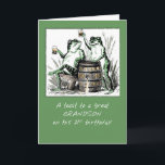 Carte Grandson 21e Anniversaire grenouilles à griller bi<br><div class="desc">Deux grenouilles grillées peuvent être vues sur la couverture de cette carte que vous pouvez utiliser pour saluer votre cher petit-fils un joyeux 21e anniversaire. C'est ce que ces grenouilles célèbrent pour sa journée spéciale.</div>