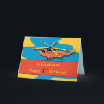 Carte Grandson, 4e anniversaire avec hélicoptère<br><div class="desc">Les hélicoptères sont un thème populaire chez les garçons de cet âge. Il s’agit d’un hélicoptère aux couleurs vives,  qui attire l’attention de votre petit-fils à l’occasion de son 3e anniversaire !</div>