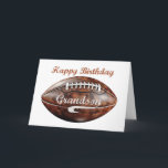 Carte Grandson Anniversaire Grunge Large Football Sports<br><div class="desc">Célébrez la journée spéciale de votre petit-fils passionné de football avec cette carte d'anniversaire unique. L'avant est ornée d'un ballon de football usé et d'un motif grunge, qui capte l'énergie brute du jeu. "Joyeux Anniversaire" est audacieusement affiché ci-dessus, avec "Grandson" écrit sur le ballon lui-même dans une police robuste, ajoutant...</div>
