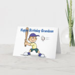 CARTE **GRANDSON** BATAILLE/AVOIR UN JOLI ANNIVERSAIRE<br><div class="desc">SI VOTRE PETIT-DÉJEUNER JOUE OU AIME LE BASEBALL,  JE SUIS SÛR QU'IL AIMERA RECEVOIR CETTE CARTE POUR SA JOURNÉE SPÉCIALE ET JE REMERCIE TELLEMENT D'AVOIR arrêté par l'un de mes huit magasins. Profite-en pendant qu'il est jeune :)</div>