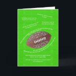 Carte Grandson Birthday, les joues de foot<br><div class="desc">Les joues de foot pour grandson birthday. A football field with a thrown football football and lots of terrible football jokes. A football player or a fan will get a huge kick out of this card ! Copyright Norma Cornes.</div>