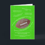 Carte Grandson Birthday, les joues de foot<br><div class="desc">Les joues de foot pour grandson birthday. A football field with a thrown football football and lots of terrible football jokes. A football player or a fan will get a huge kick out of this card ! Copyright Norma Cornes.</div>