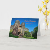 Carte Grandson d'anniversaire - Entrée du château anglai (Fleur jaune)