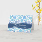 Carte Grandson de neige bleu et Noël de famille (Fleur jaune)