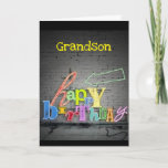 CARTE **GRANDSON** ÉCRIRE EST AU MUR ANNIVERSAIRE<br><div class="desc">DITES À VOTRE ***GRANDSON*** COMBIEN VOUS LUI SOUHAITEZ UN "ANNIVERSAIRE TRÈS HEUREUX" MERCI D'AVOIR ARRÊTÉ PAR 1 DE MES 8 MAGASINS ! !</div>