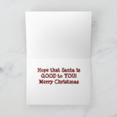 CARTE **GRANDSON** ESPÉRONS QUE PÈRE NOËL EST "BON POUR  (Intérieur)