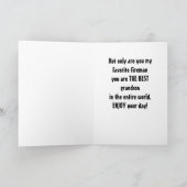 CARTE GRANDSON ET MON FIREMAN PRÉFÉRÉ À L'ANNIVERSAIRE (Intérieur)